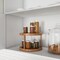 Hastings Home 2-tier Lazy Susan All-Natural Bamboo Round Turntable, Pantry, Vanity Organizer, 10-inch Diameter 918858RCH - alternate 3